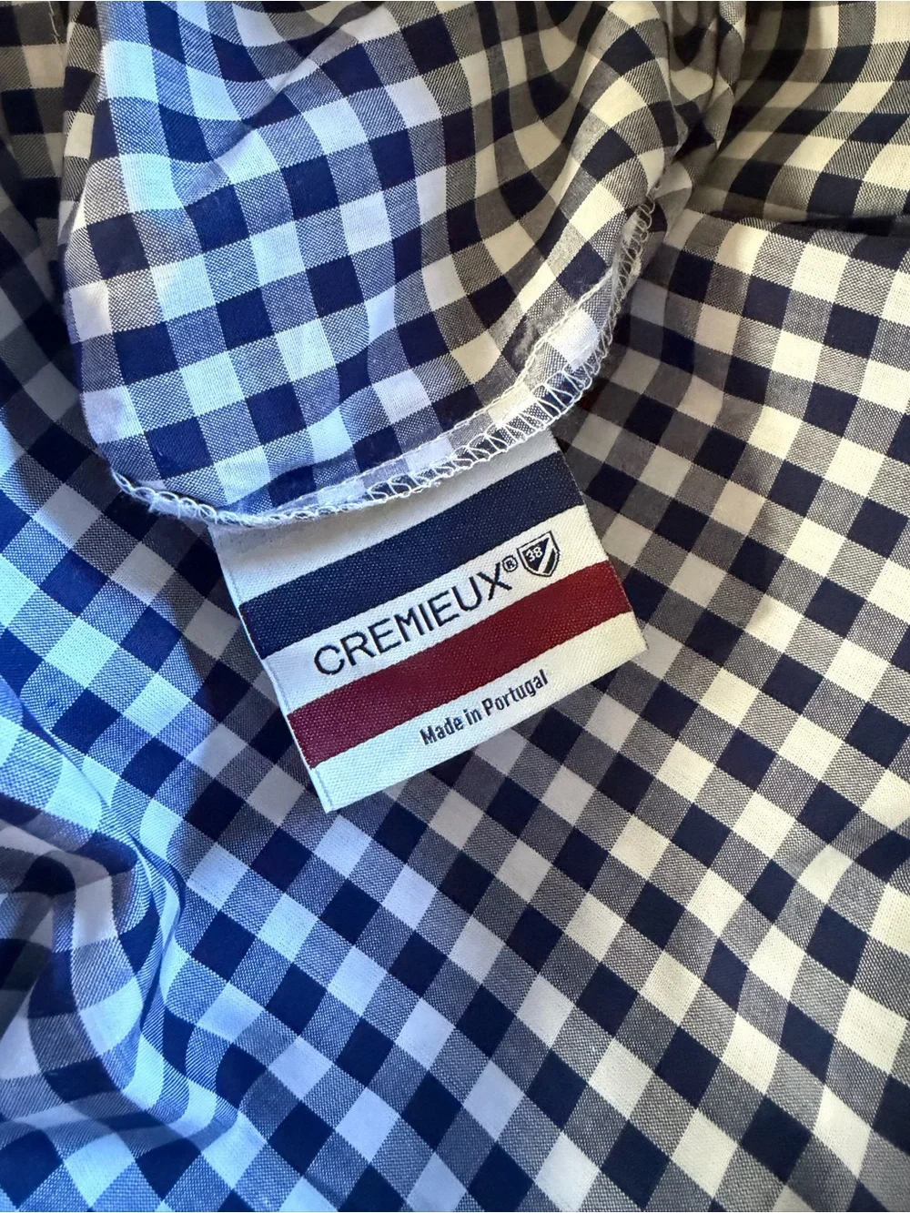 Daniel Cremieux navy blue gingham King Duvet Cover